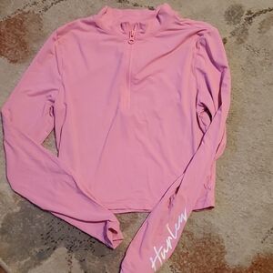 Hurley Pink Long Sleeve Tee Yoga, Biking